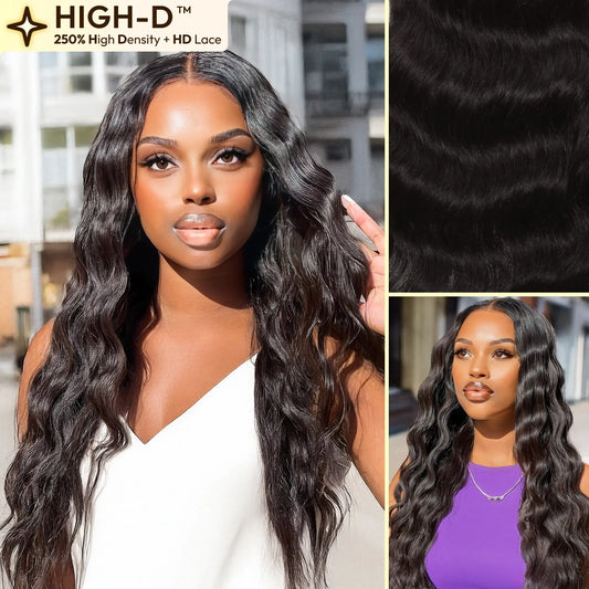 Easy Deep Wave | ReaLux High-D Luxury Wig: 250% Density+9x6 HD Lace Pre-Plucked&Bleached 100% Real Human Hair Wigs